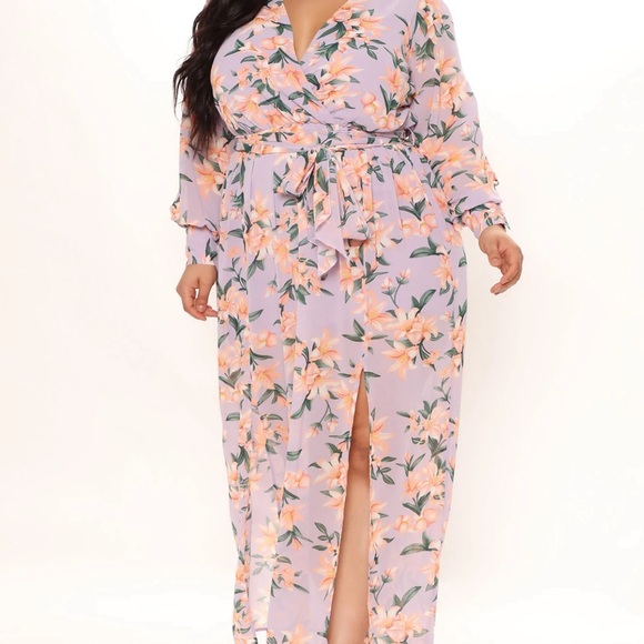 Fashion Nova Park Avenue Maxi Dress - Lavender/Combo - Picture 3 of 7